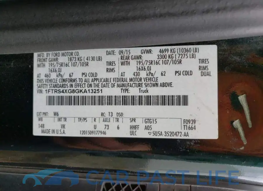 1FTRS4XG8GKA13251# 10