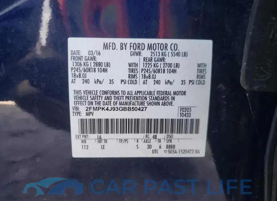 2FMPK4J93GBB50427# 10