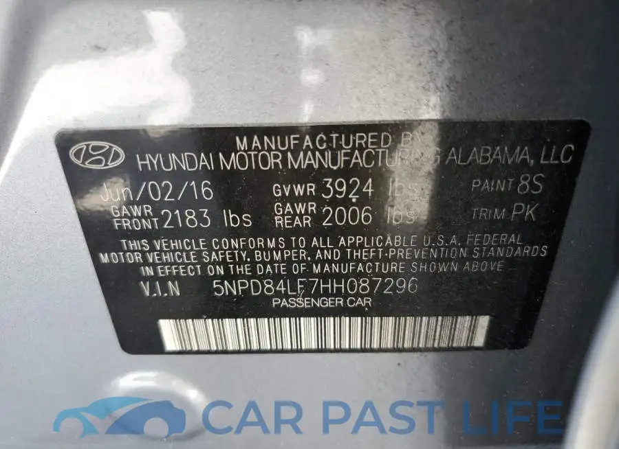 5NPD84LF7HH087296# 10