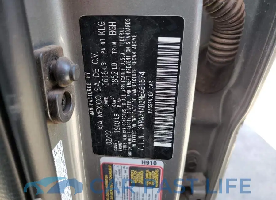 3KPA24AD2NE461674# 13