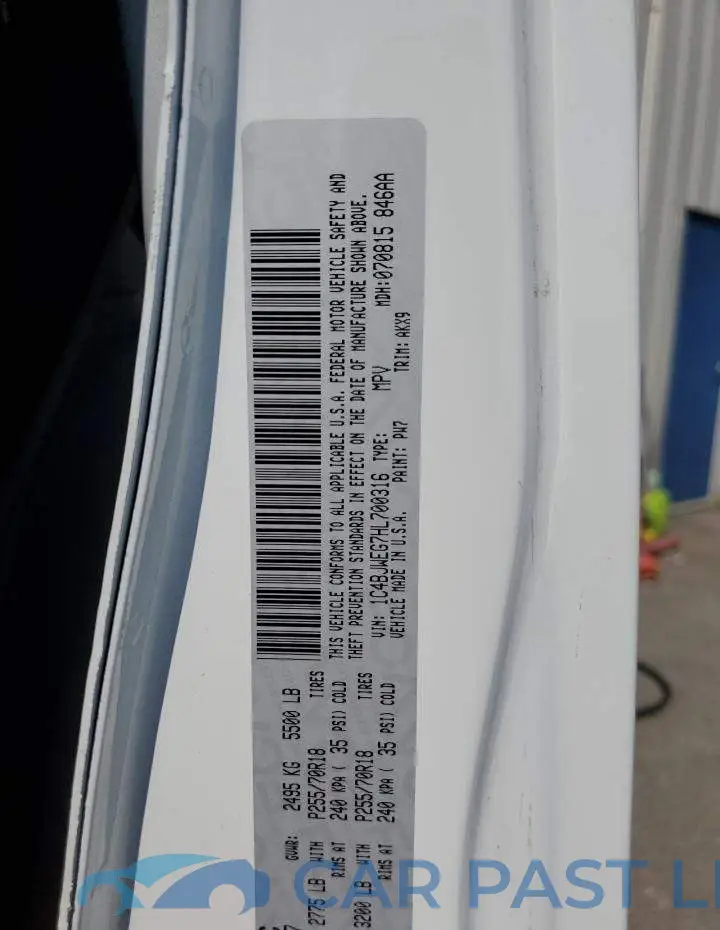 1C4BJWEG7HL700316# 10