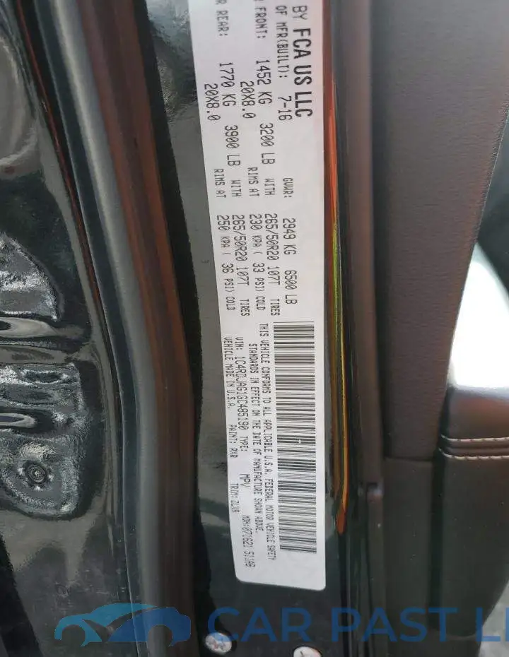 1C4RDJAG1GC485190# 10
