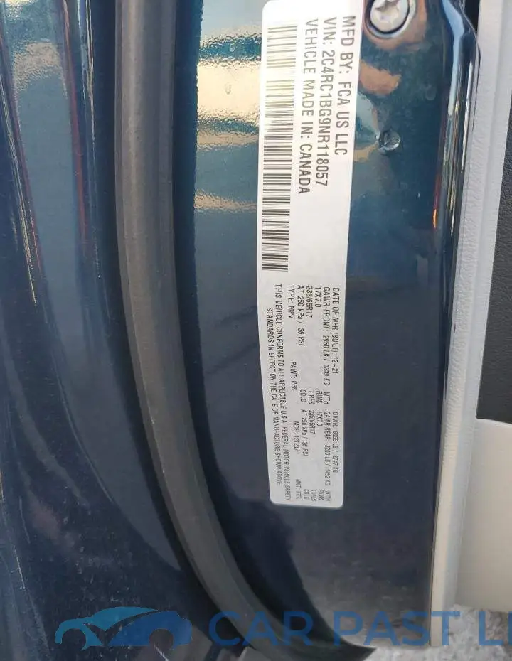 2C4RC1BG9NR118057# 10