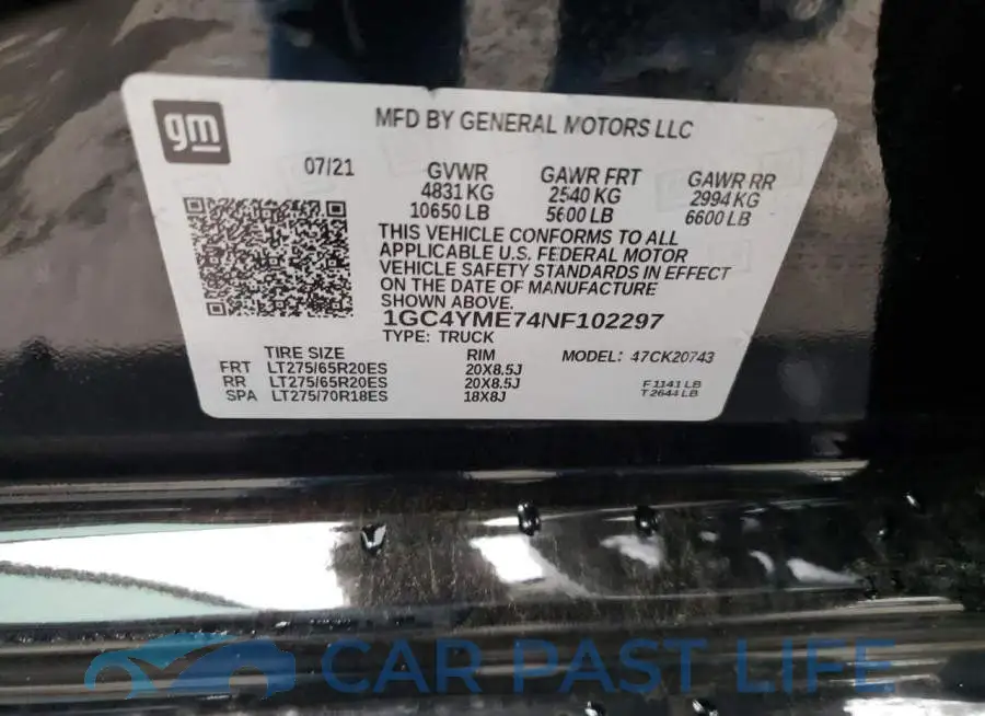 1GC4YME74NF102297# 10