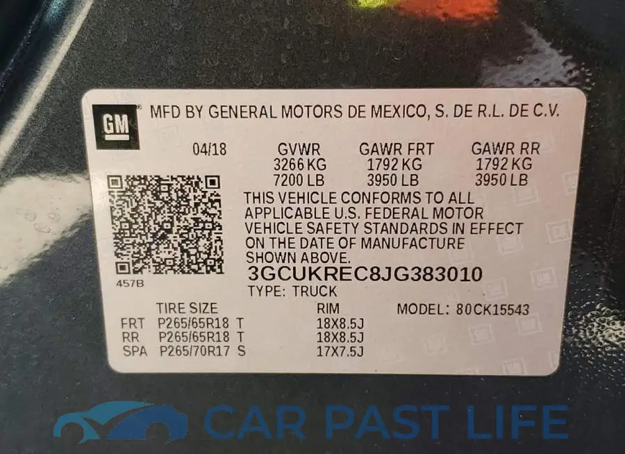 3GCUKREC8JG383010# 10