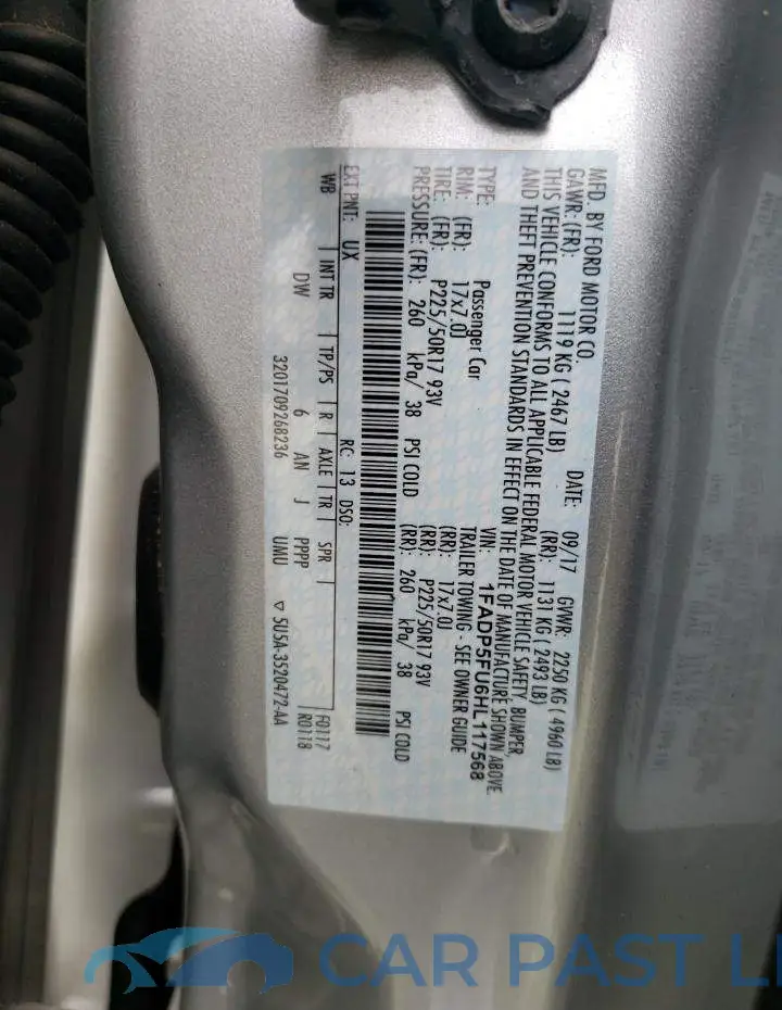 1FADP5FU6HL117568# 10