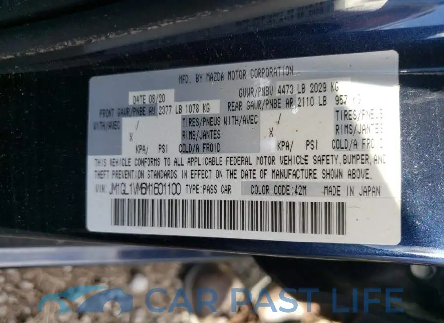 JM1GL1VM6M1601100# 10