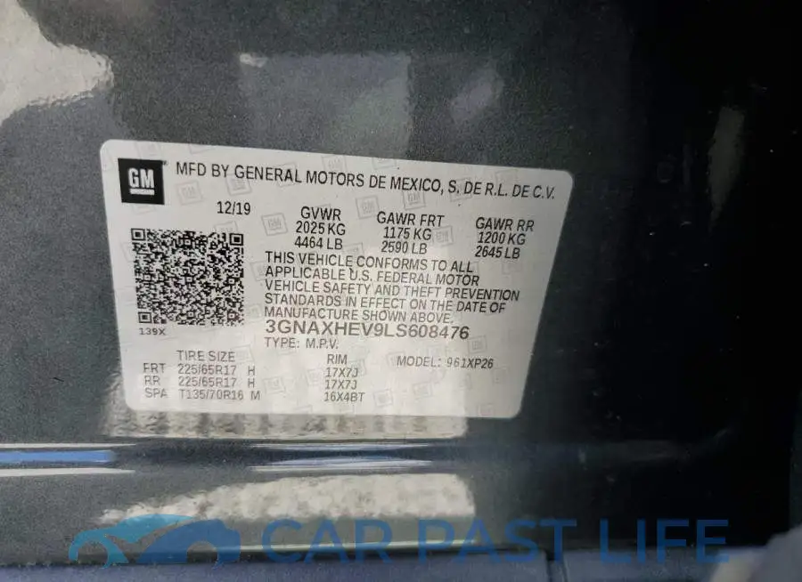 3GNAXHEV9LS608476# 10