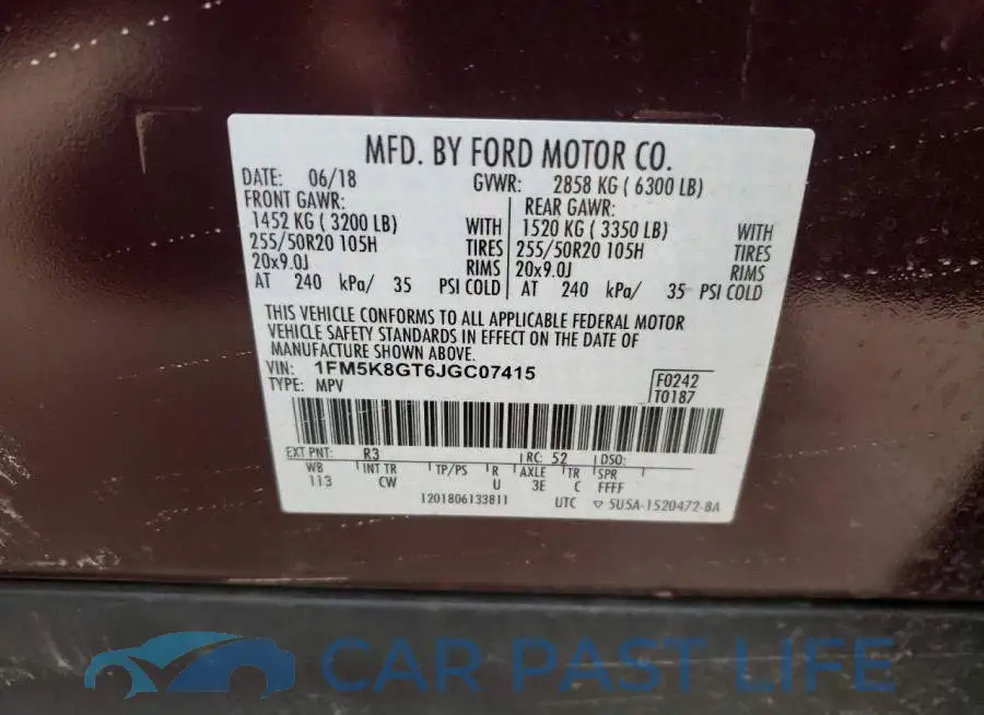 1FM5K8GT6JGC07415# 13
