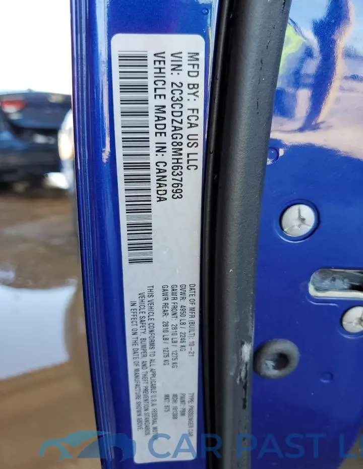 2C3CDZAG8MH637693# 10