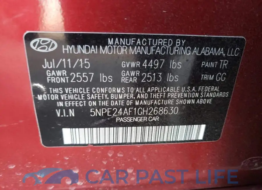 5NPE24AF1GH268630# 12