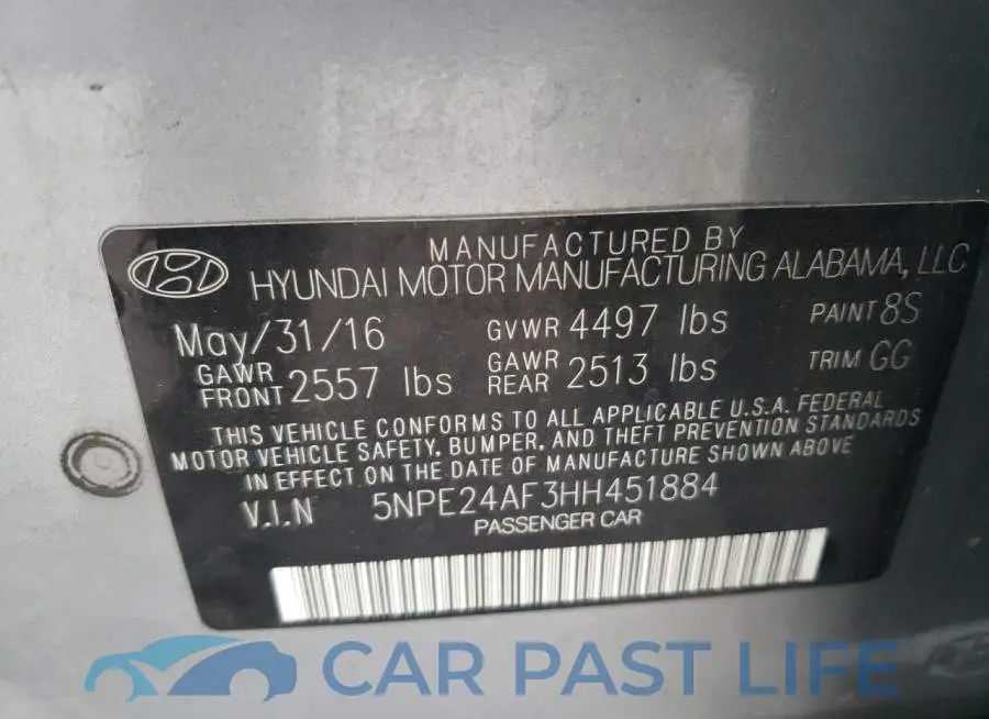 5NPE24AF3HH451884# 12