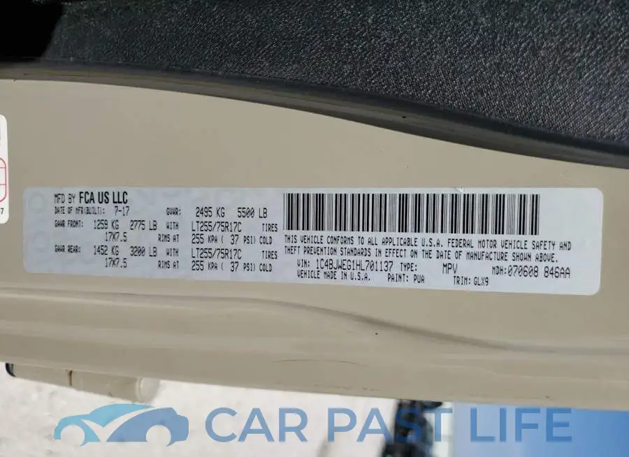 1C4BJWEG1HL701137# 10