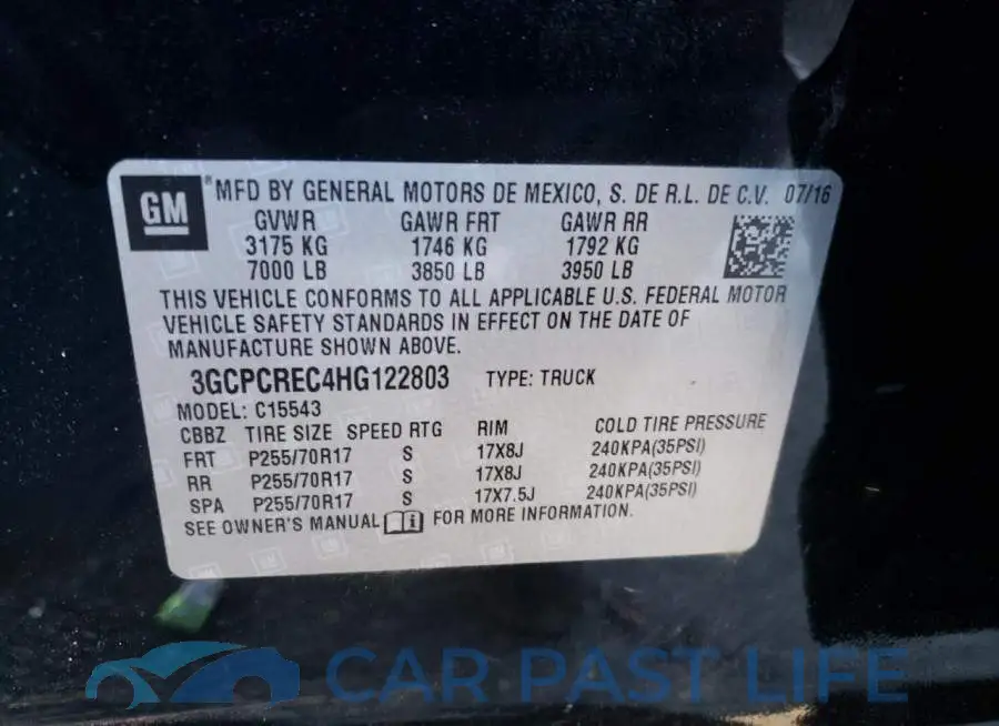 3GCPCREC4HG122803# 10