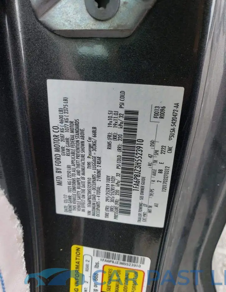 1FA6P8JZ3H5523910# 10
