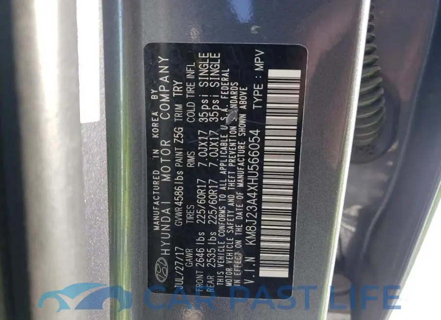 KM8J23A4XHU566054# 10