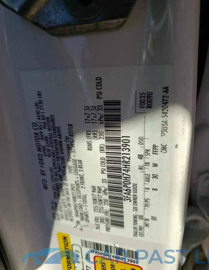 3FA6P0H74HR213901# 10
