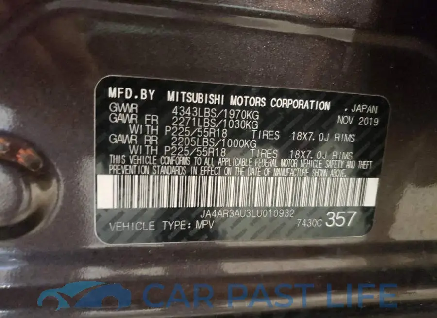 JA4AR3AU3LU010932# 10