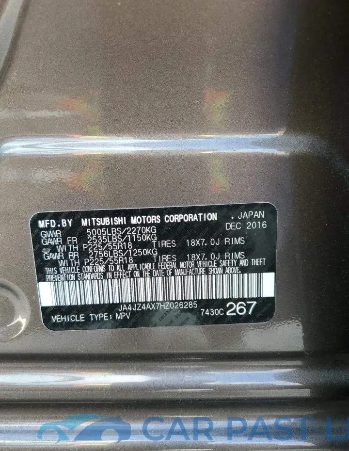 JA4JZ4AX7HZ026285# 10