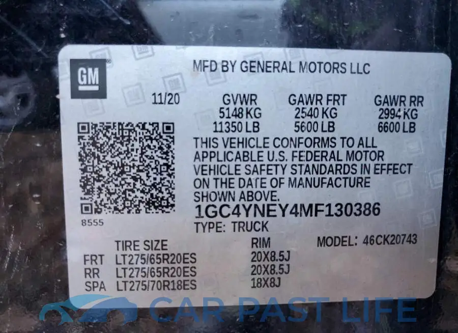 1GC4YNEY4MF130386# 12