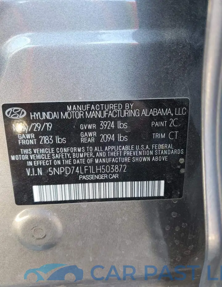 5NPD74LF1LH503872# 10