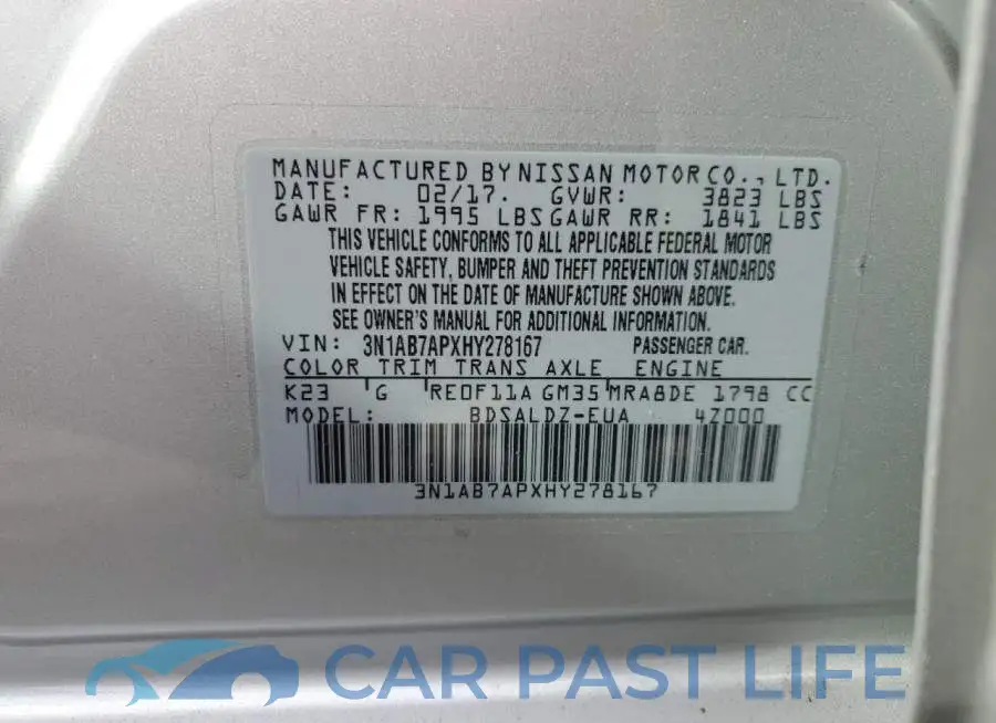3N1AB7APXHY278167# 10