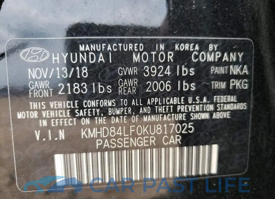 KMHD84LF0KU817025# 10