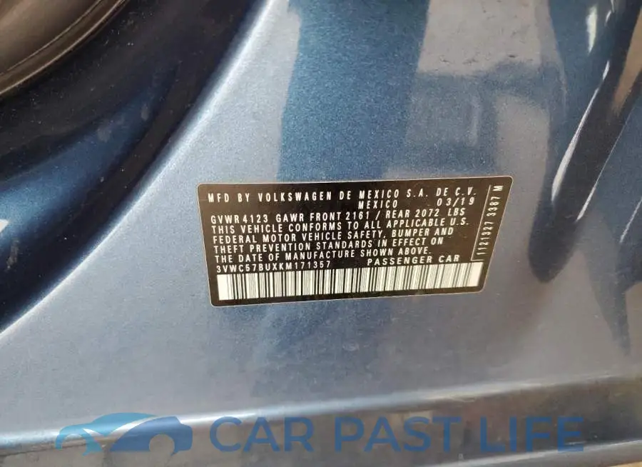 3VWC57BUXKM171357# 10
