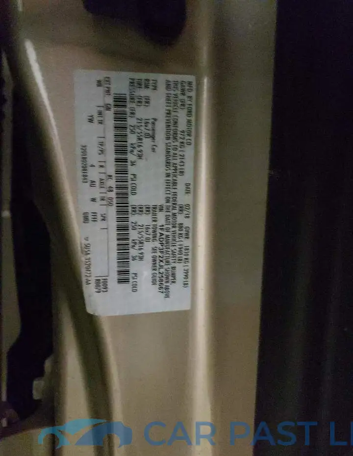 1FADP3F2XJL258667# 12