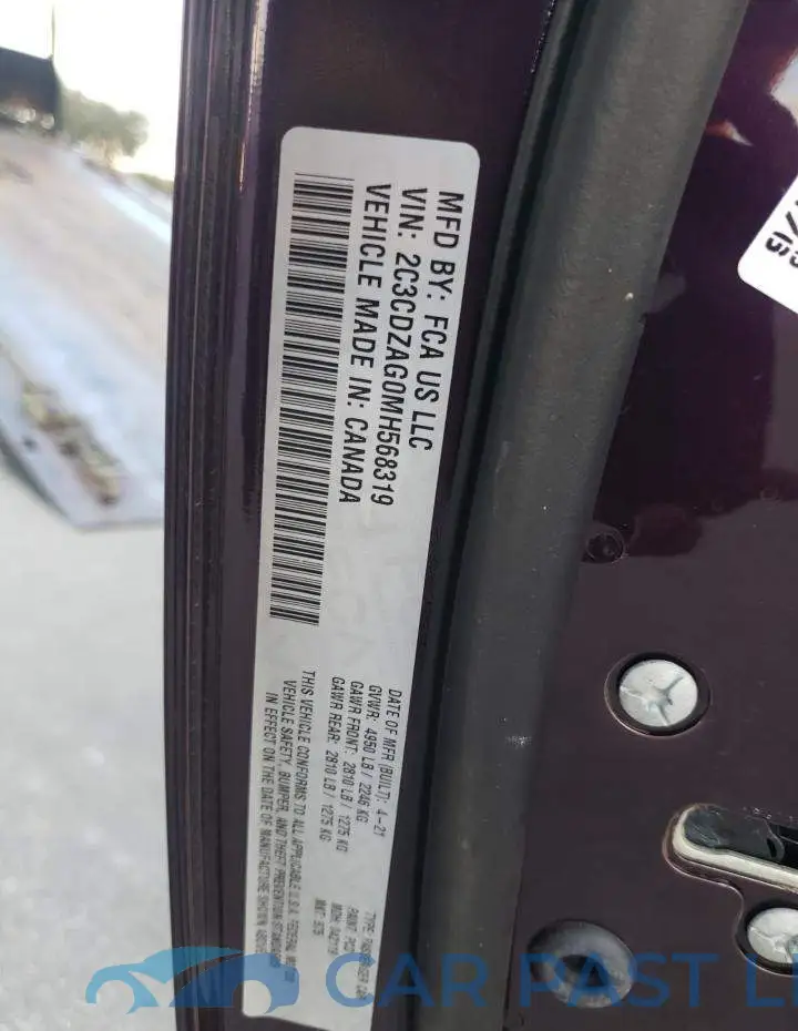 2C3CDZAG0MH568319# 10