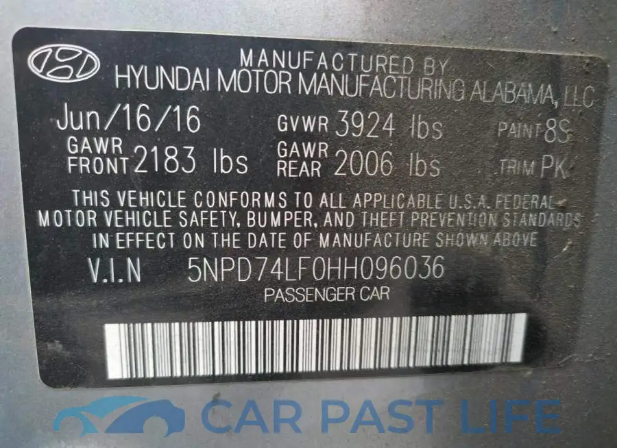 5NPD74LF0HH096036# 10