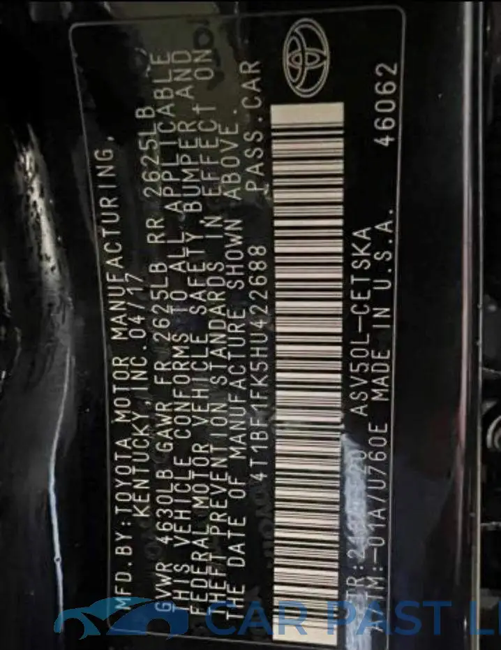 4T1BF1FK5HU422688# 10