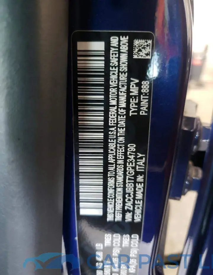 ZACCJBBT7GPE34790# 10