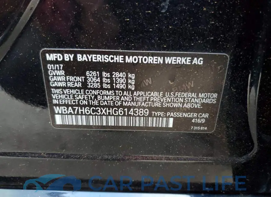 WBA7H6C3XHG614389# 12