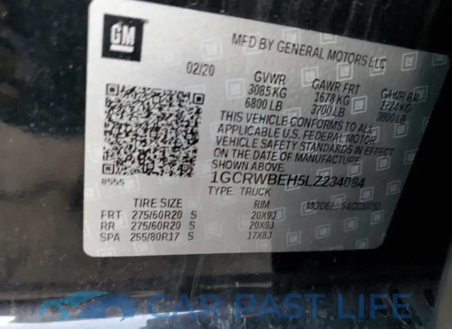 1GCRWBEH5LZ234084# 10
