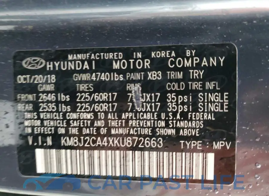 KM8J2CA4XKU872663# 10