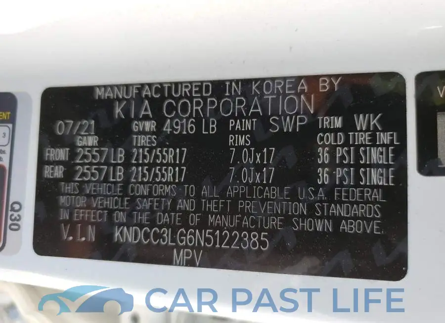 KNDCC3LG6N5122385# 10