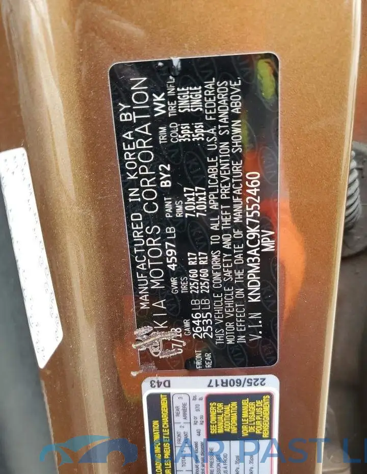KNDPM3AC9K7552460# 10
