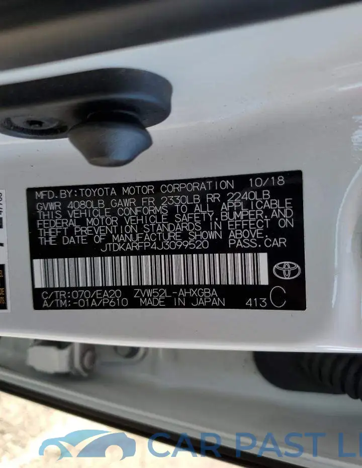 JTDKARFP4J3099520# 10