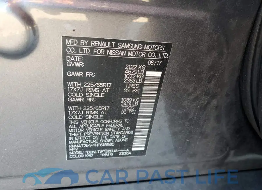 KNMAT2MV4HP615585# 13