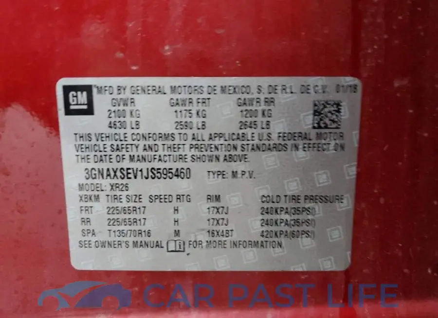 3GNAXSEV1JS595460# 10