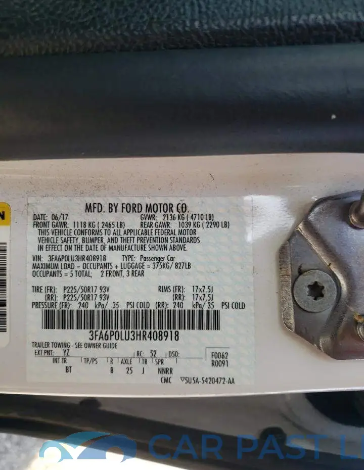3FA6P0LU3HR408918# 10