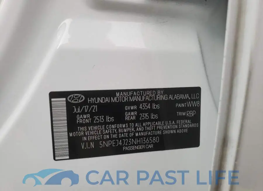5NPEJ4J23NH136580# 10