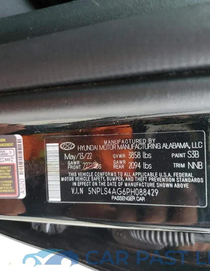 5NPLS4AG6PH088429# 12