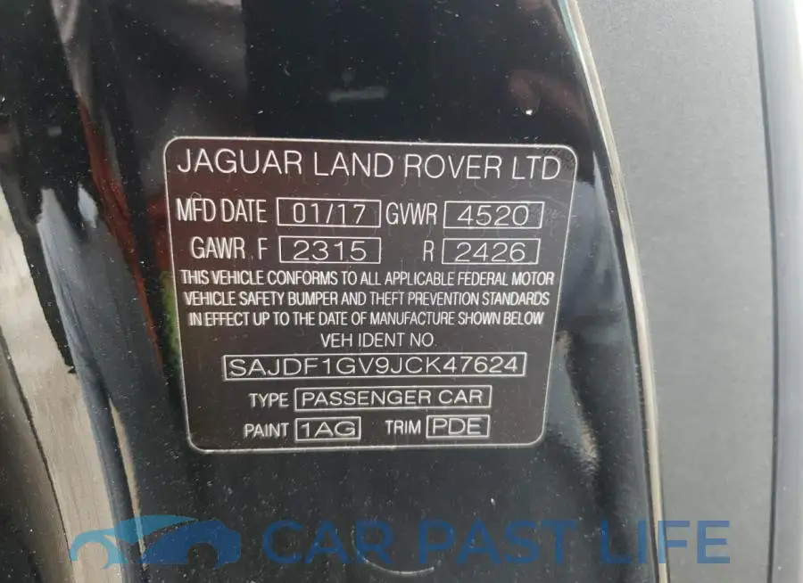 SAJDF1GV9JCK47624# 10
