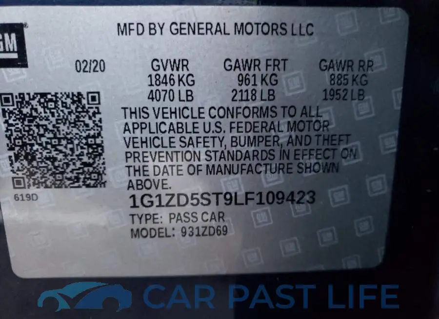 1G1ZD5ST9LF109423# 12