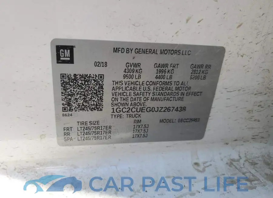 1GC2CUEG0JZ267438# 10
