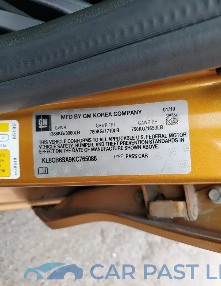 KL8CB6SA9KC765086# 10
