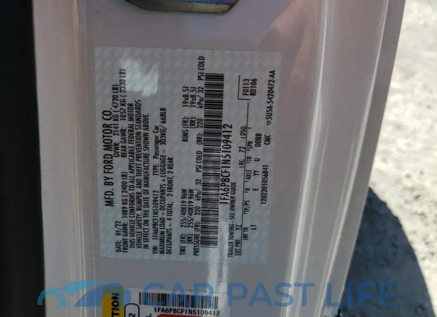 1FA6P8CF1N5109412# 10