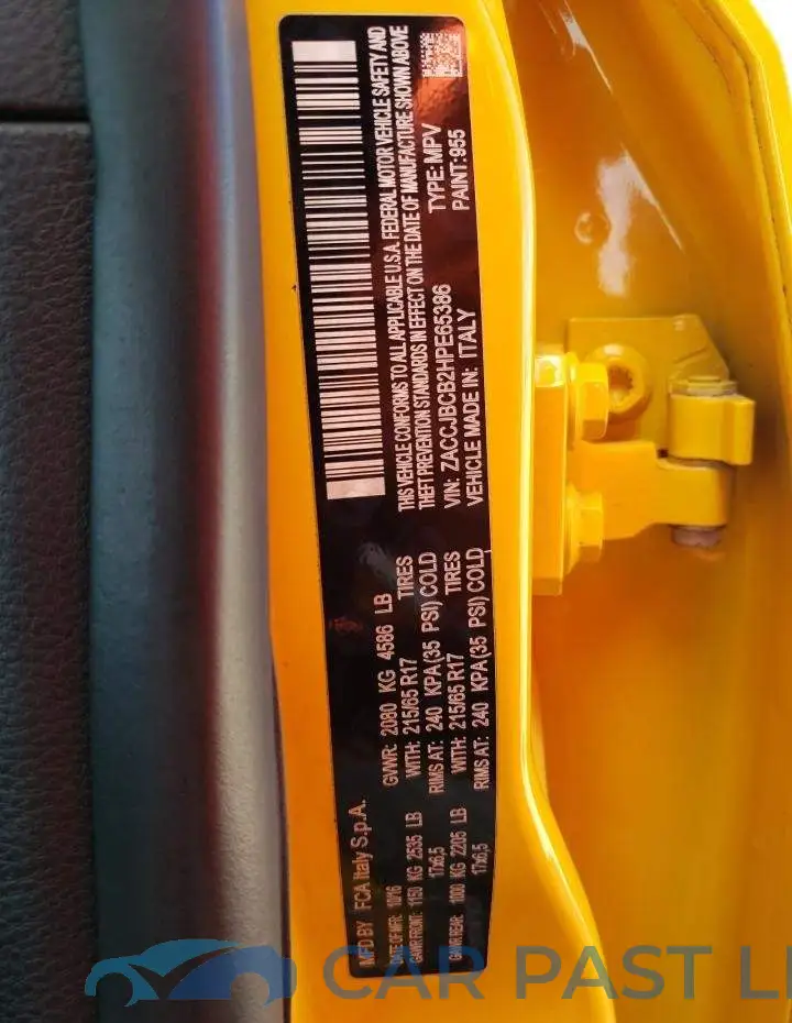 ZACCJBCB2HPE65386# 10